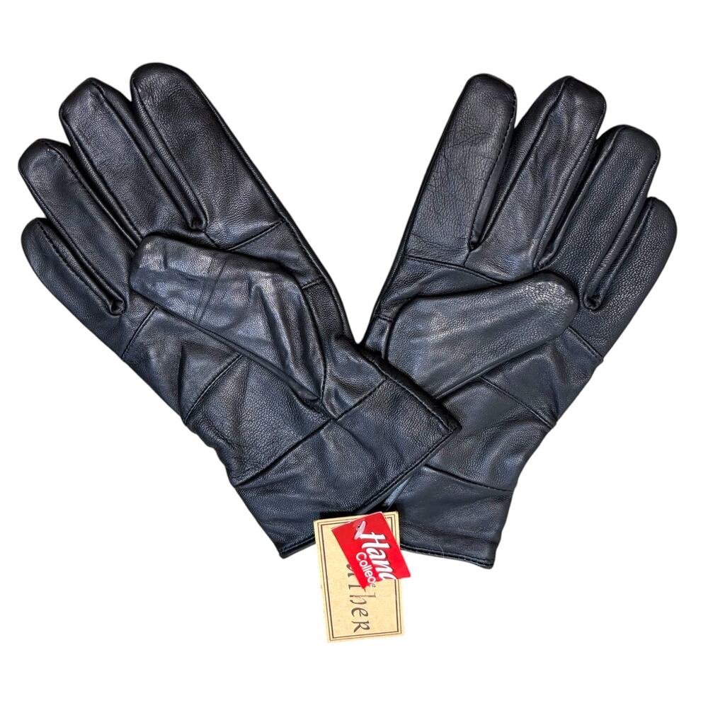 Unbranded Sheepskin Genuine Leather Gloves NWT Men's Sz L Black Wool Lined